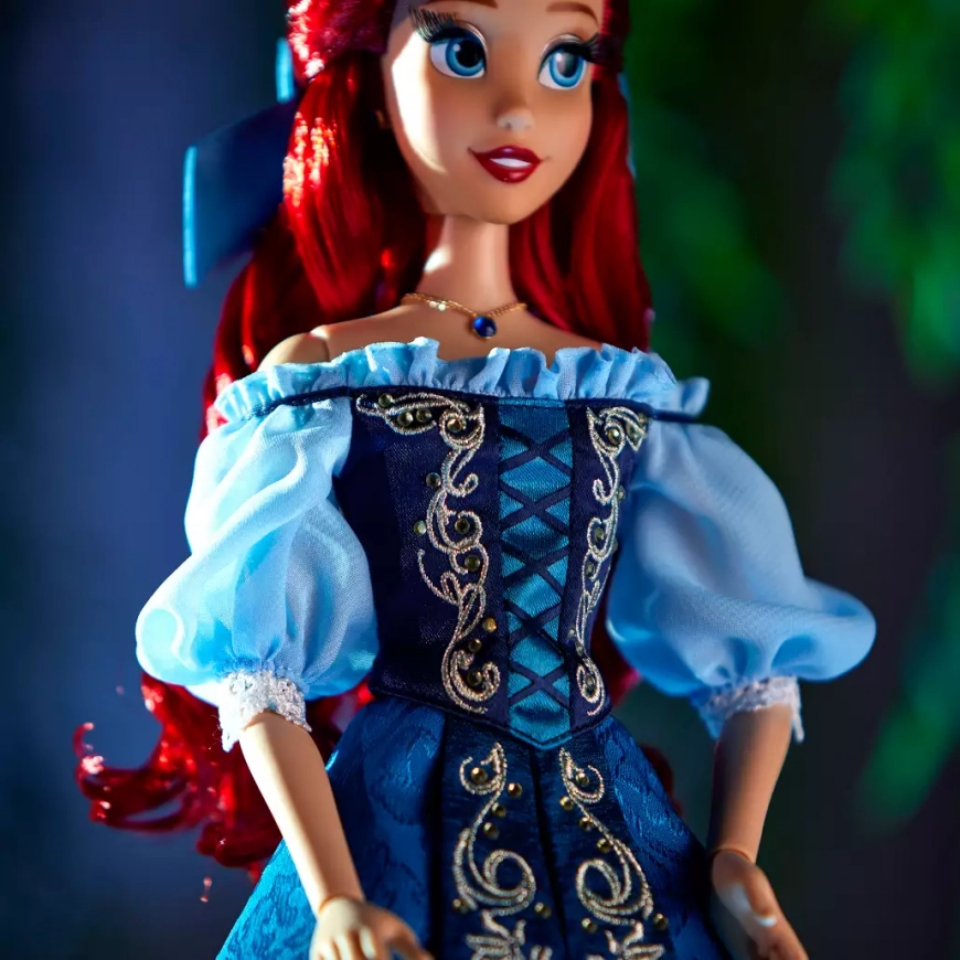 Disney Store Ariel Limited Edition 2024 simplified version of D23 doll in blue dress