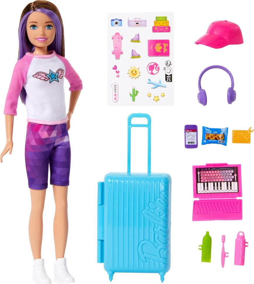 Barbie Skipper Doll Travel Set with Luggage