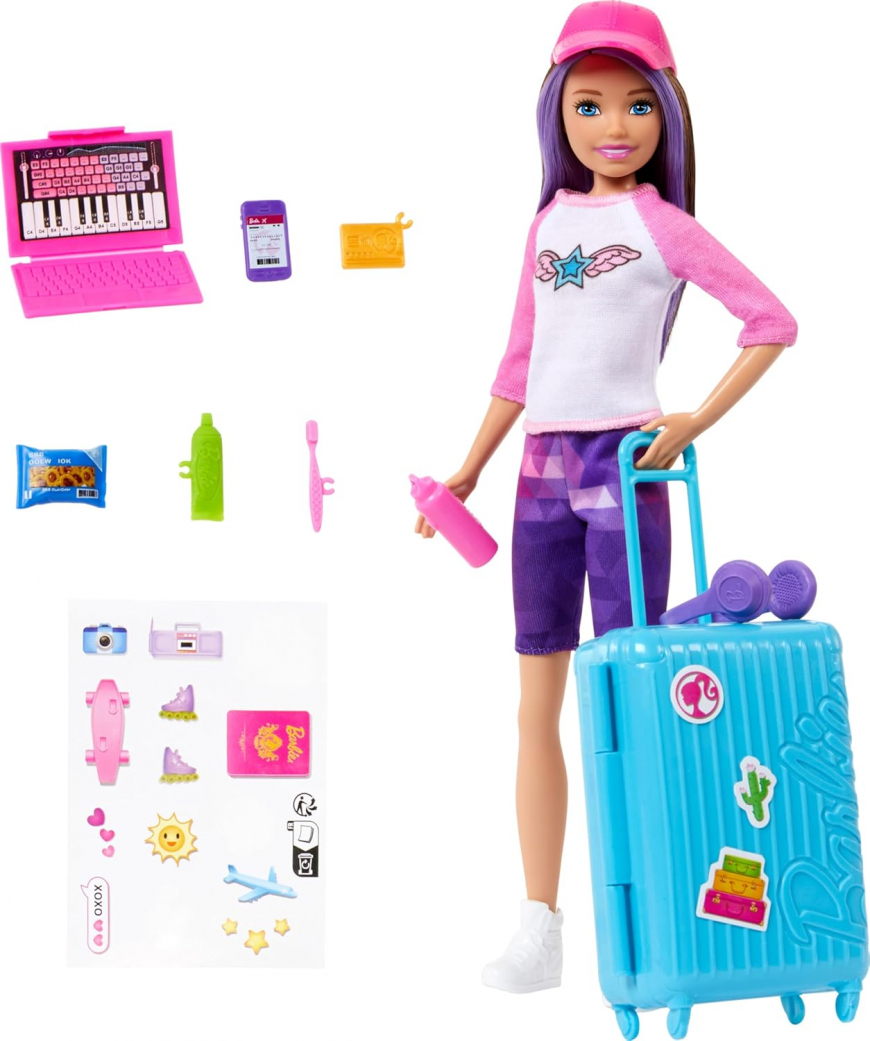 Barbie Skipper Doll Travel Set with Luggage