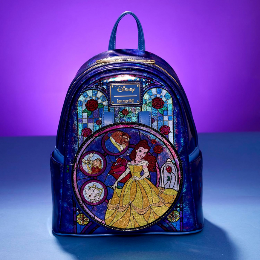 Loungefly Disney Princess Stained Glass Belle Mini-Backpack