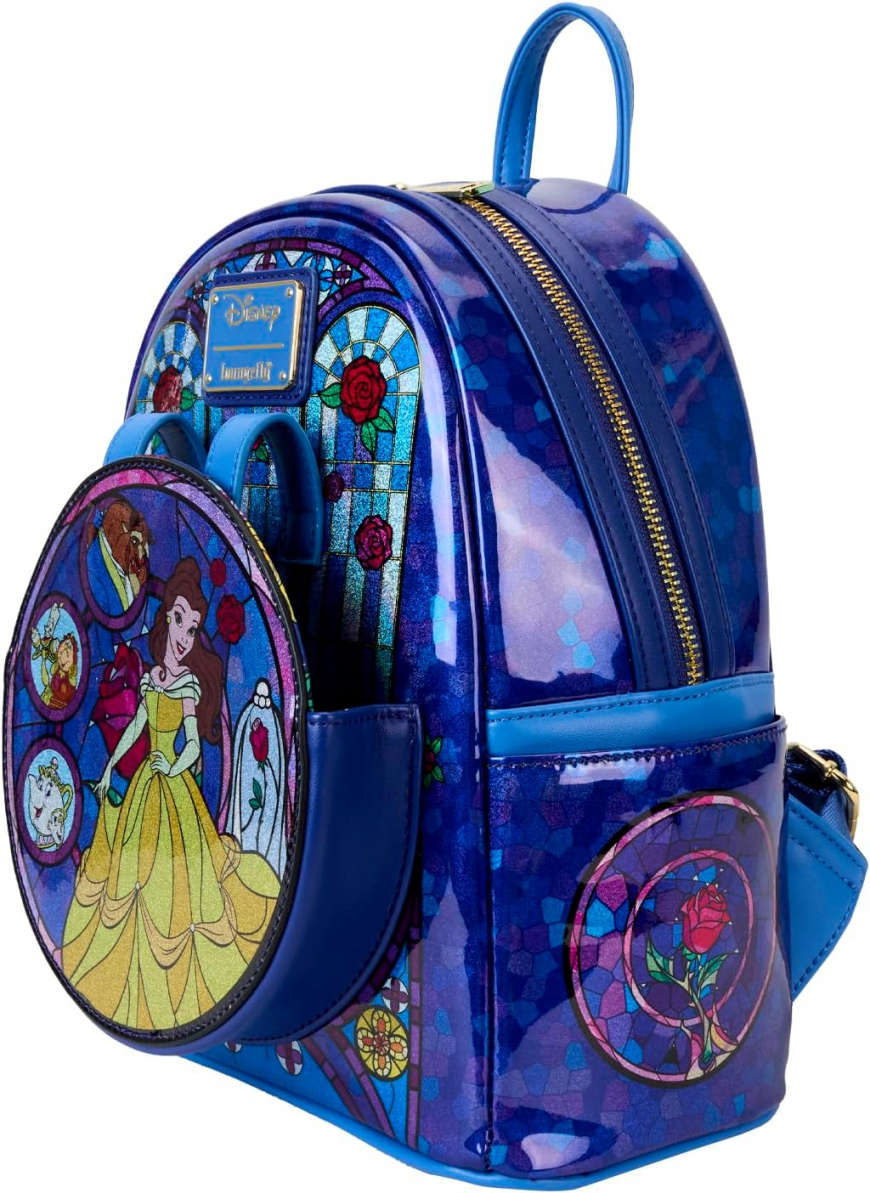 Loungefly Disney Princess Stained Glass Belle Mini-Backpack