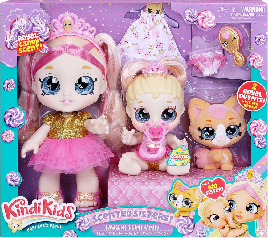 Kindi Kids Scented Sisters Pawsome Royal Family set is on sale!