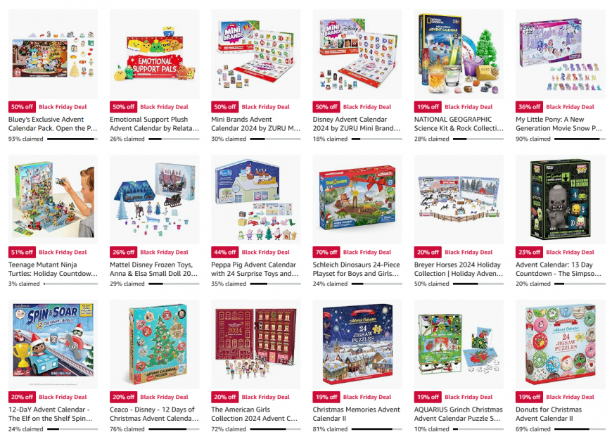 Black Friday Deals on Advent Calendars