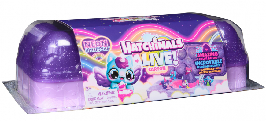 Hatchimals Alive Neon Rainbow Midnight Carton