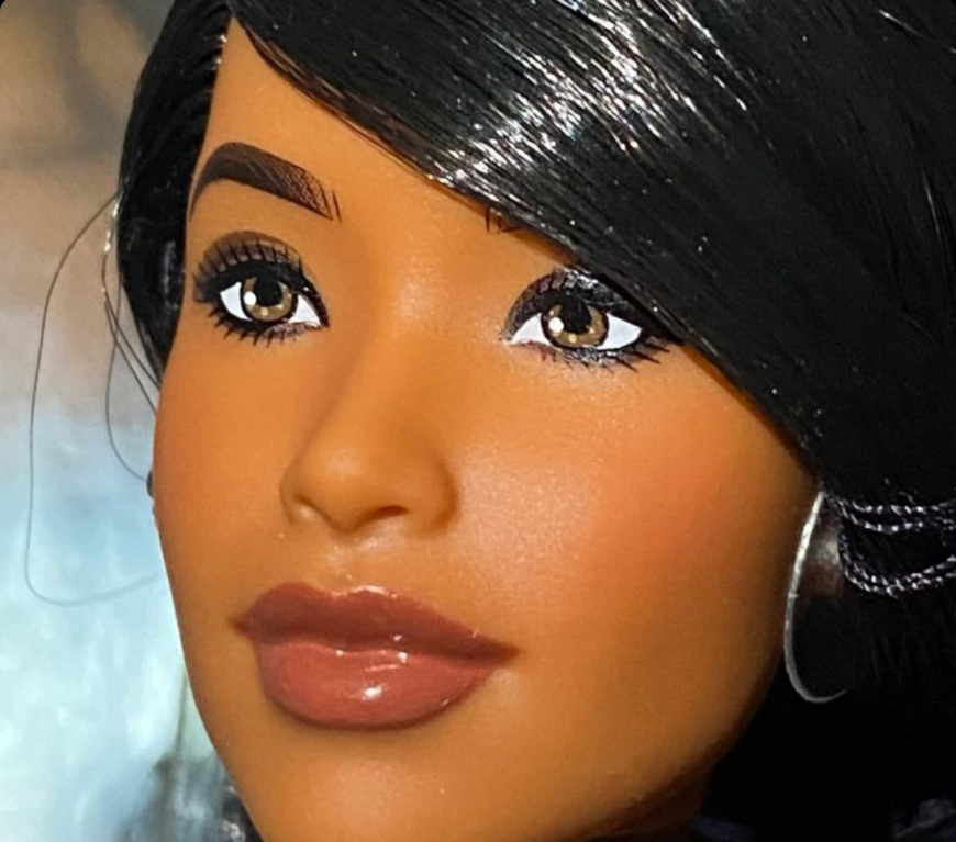 Barbie Signature Aaliyah doll details and face