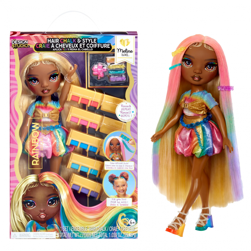 Rainbow High Hair Chalk and Style Meline Luxe doll