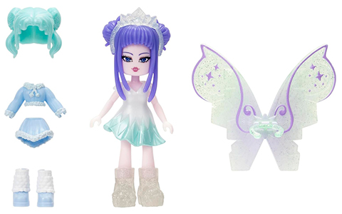 Royale High series 2 figures Dark, Ice, Water, Light, and Nature fairies