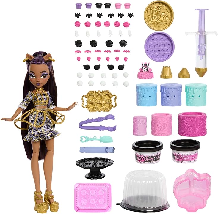 Monster High Scary Sweet Birthday Clawdeen Wolf Cake playset