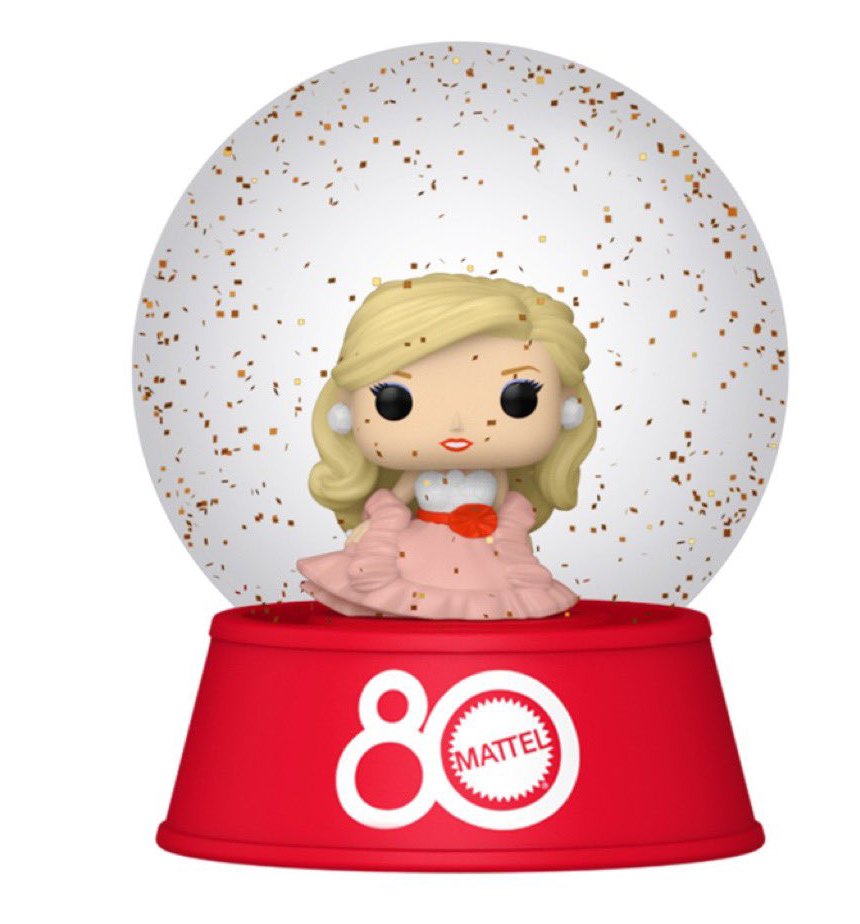 Mattel 80th anniversary Retro Toys Snow Globes Pops Barbie