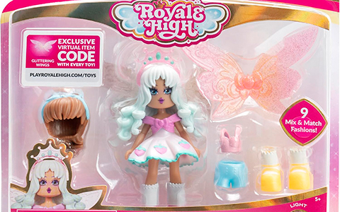 Royale High series 2 figures Dark, Ice, Water, Light, and Nature fairies