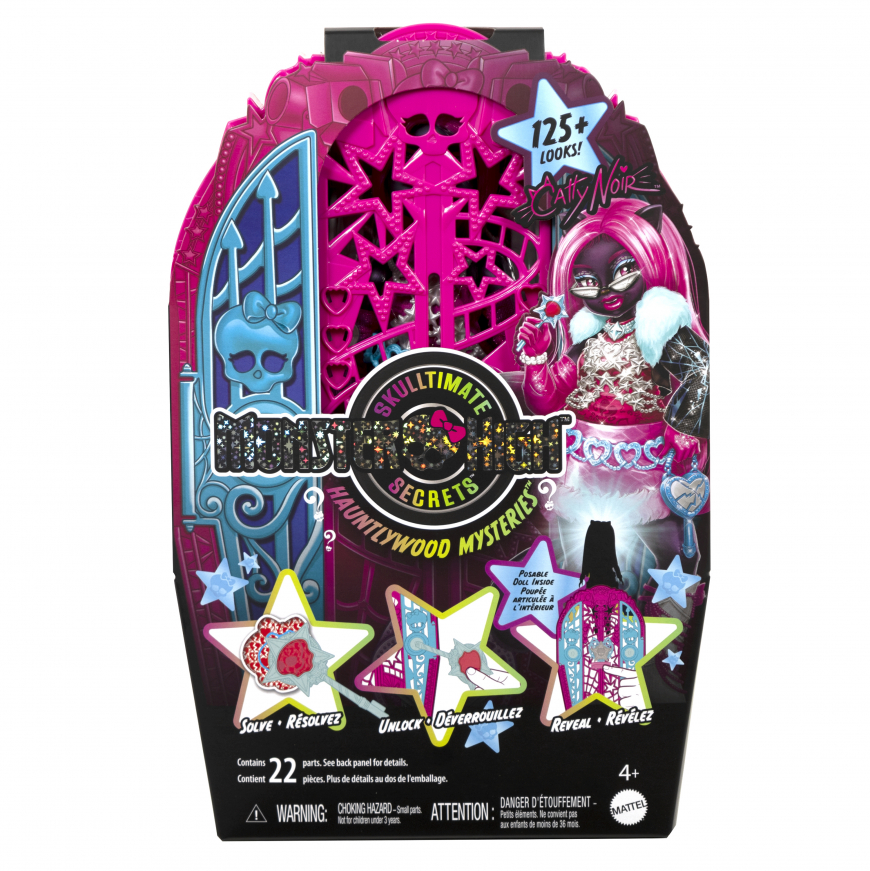 Monster High Skulltimate Secrets Hauntlywood Mysteries Catty Noir Doll box