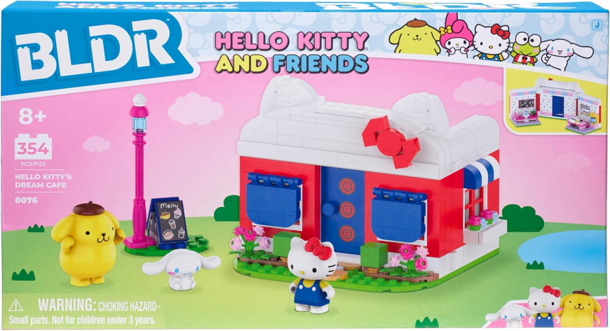 Hello Kitty’s Dream Cafe Building Set with Hello Kitty, Cinnamoroll, and Pompompurin Minifigures