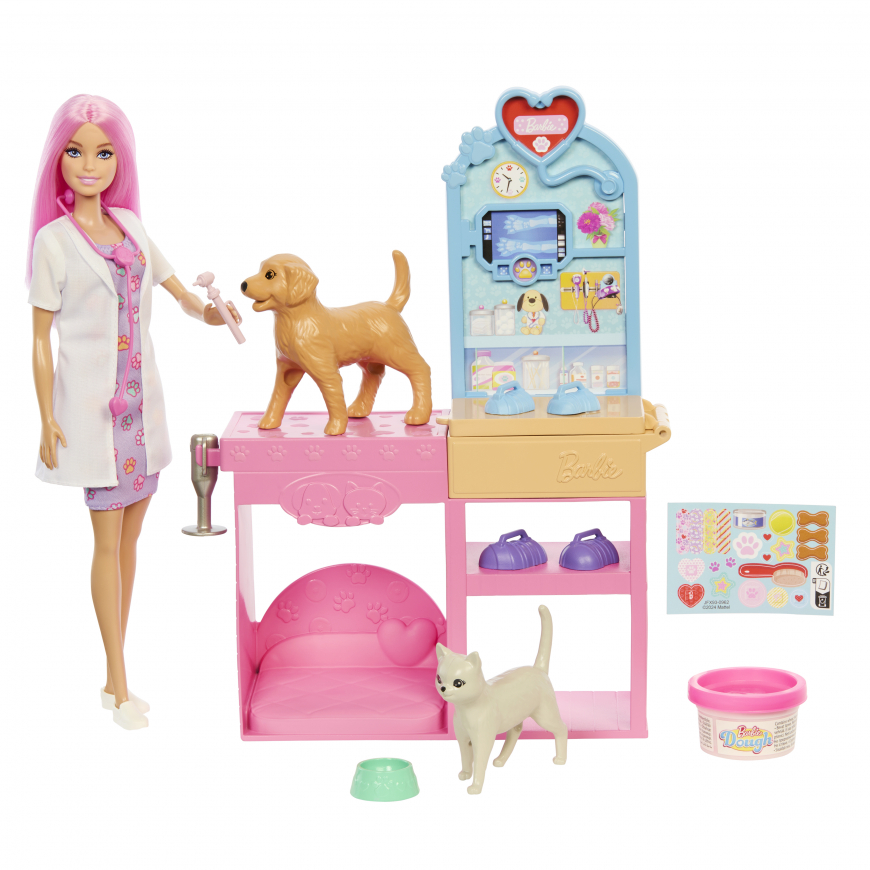 Barbie Fast Cast Veterinarian Clinic Doll playset