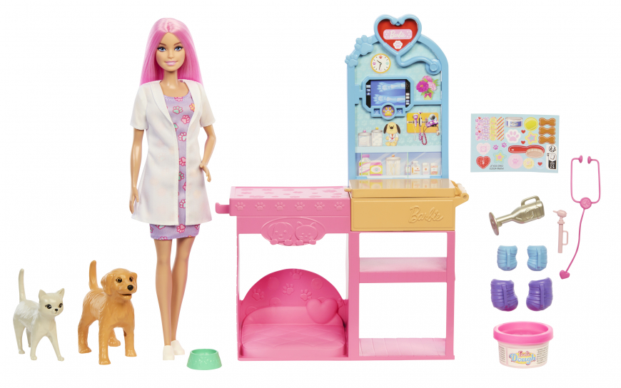 Barbie Fast Cast Veterinarian Clinic Doll playset