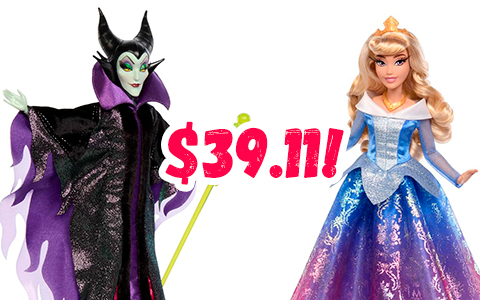 Disney Collector Maleficent and Aurora 2-pack Sleeping Beauty 65th Anniversary dolls from Mattel 2024