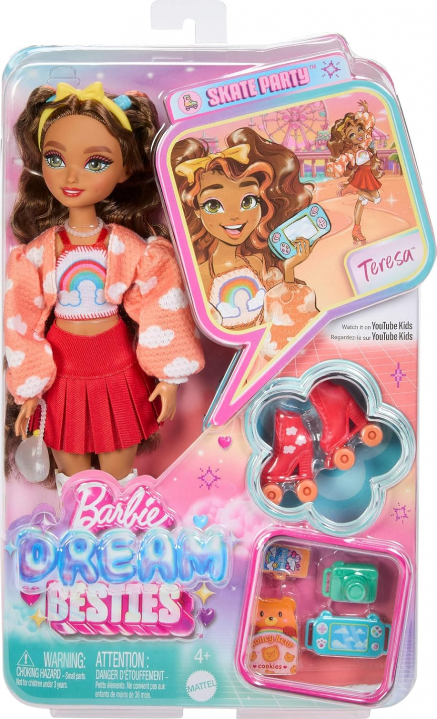 Barbie Dream Besties Skate Party Roller Skating Teresa doll in box