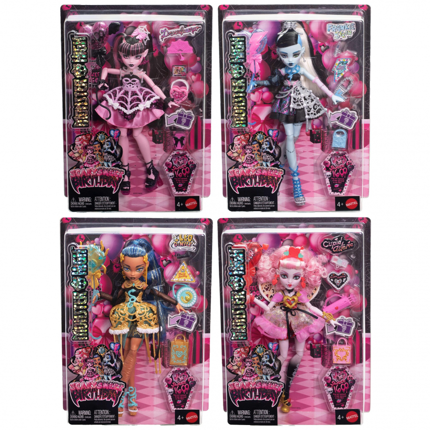 Monster High Scary Sweet Birthday dolls in boxes