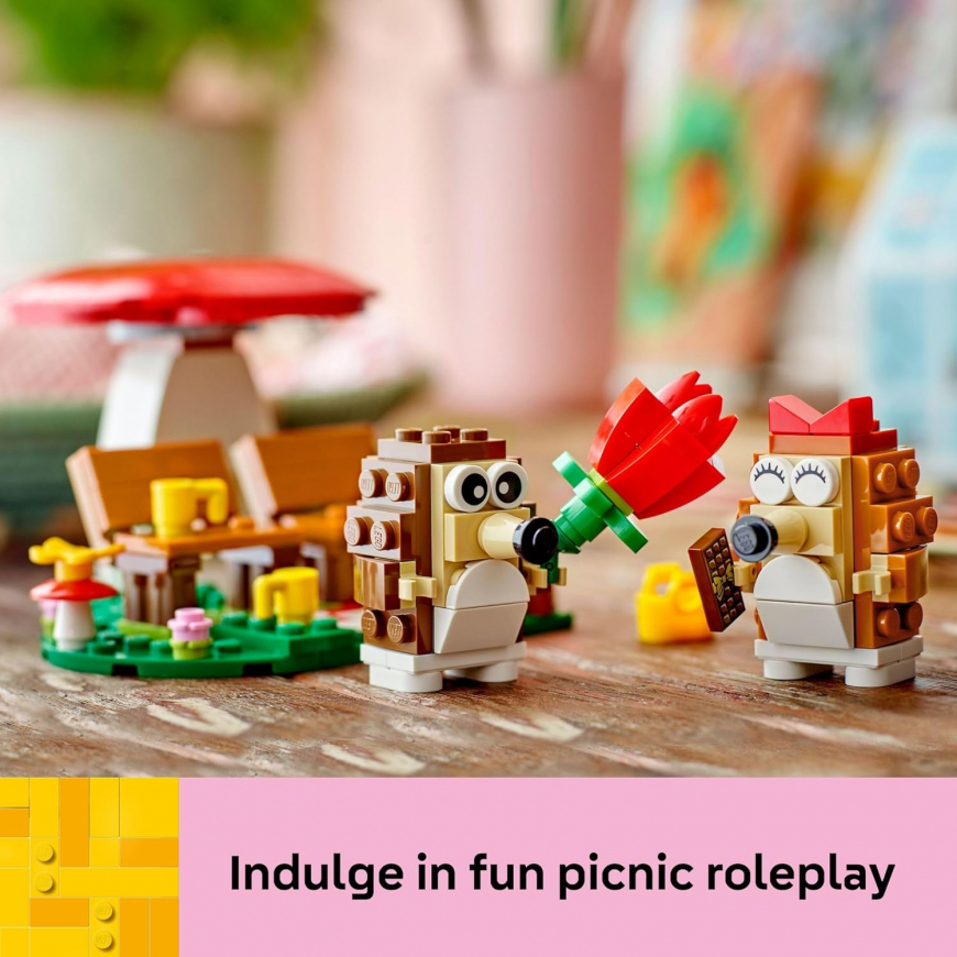 LEGO Hedgehog Picnic Date Valentines Day playset