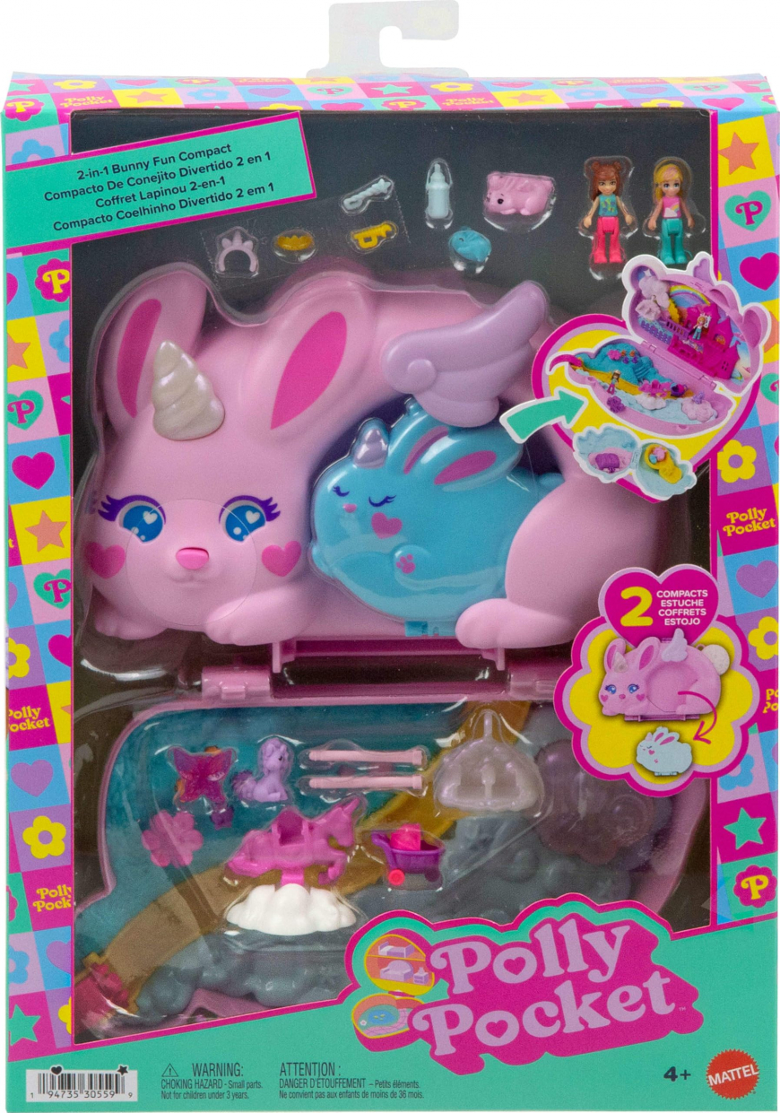 Polly Pocket 2-in-1 Bunny Fun Compact