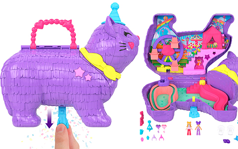 Polly Pocket Celebration Kitty pinata playset