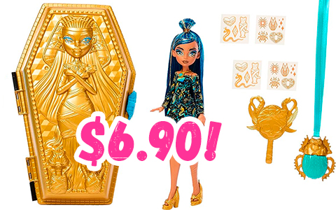 Monster High Cleo Golden Glam Case playset with doll 2023