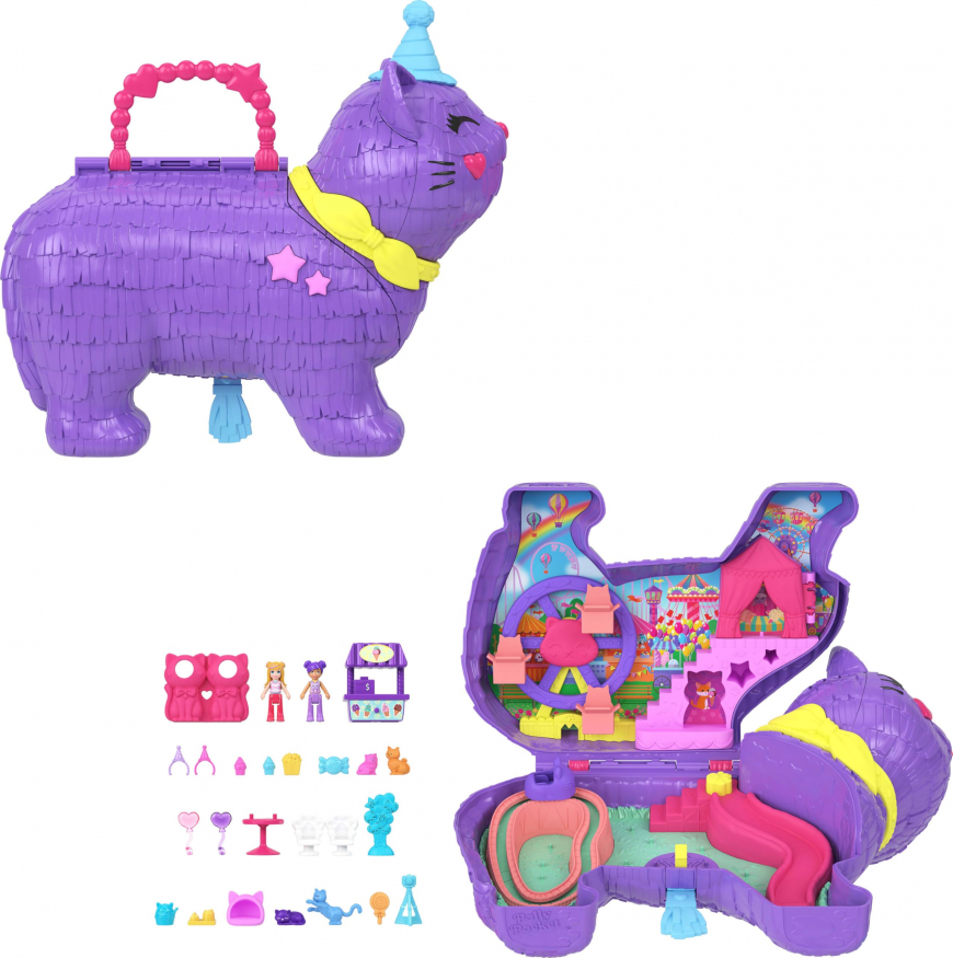 Polly Pocket Celebration Kitty pinata playset