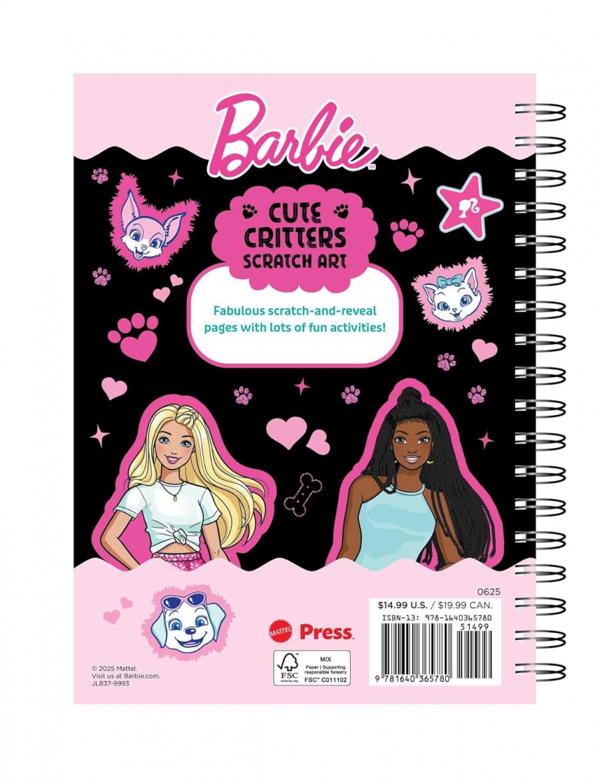 Barbie: Cute Critters Scratch Art