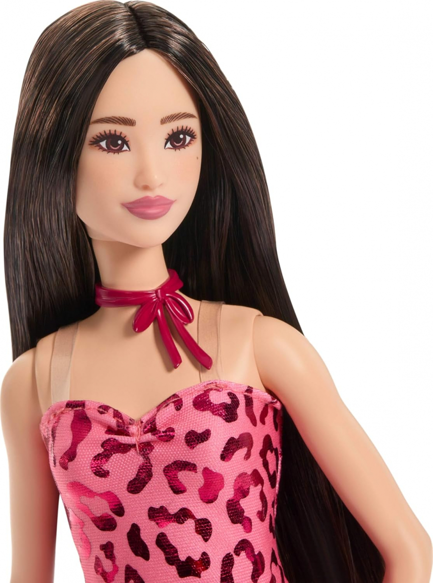 Barbie Fashionistas Doll #246 Pink Leopard Print Strapless Dress